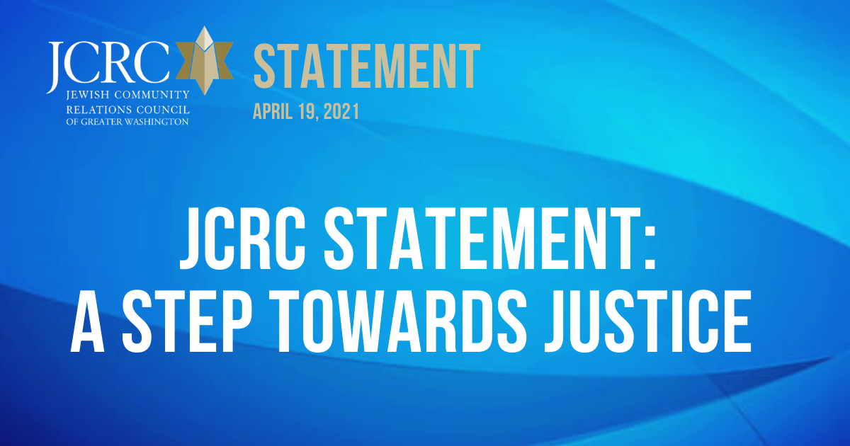 Jcrc Text Letters JCRC Statement: A Step Towards Justice | Jewish Community Relations ...